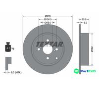 TEXTAR 2 X BRAKE DISC 92126303 FOR TOYOTA