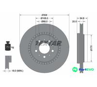 TEXTAR 2 X BRAKE DISC 92126803 FOR VOLVO
