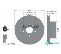 TEXTAR 2 X BRAKE DISC 92129700 FOR LAND ROVER