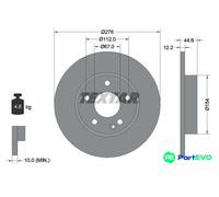 TEXTAR 2 X BRAKE DISC 92131803 FOR MERCEDES-BENZ