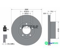 TEXTAR 2 X BRAKE DISC 92132805 FOR BMW