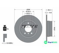 TEXTAR 2 X BRAKE DISC 92133103 FOR BMW
