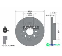 TEXTAR 2 X BRAKE DISC 92133400
