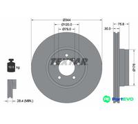 TEXTAR 2 X BRAKE DISC 92134400 FOR LAND ROVER