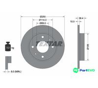TEXTAR 2 X BRAKE DISC 92134903 FOR MITSUBISHI SMART
