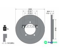 TEXTAR 2 X BRAKE DISC 92136800 FOR SUZUKI