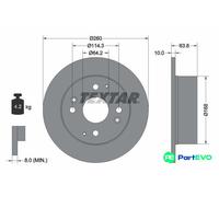 TEXTAR 2 X BRAKE DISC 92138600 FOR HONDA