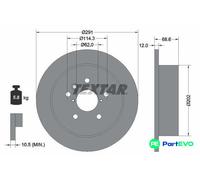 TEXTAR 2 X BRAKE DISC 92144203 FOR TOYOTA