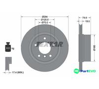 TEXTAR 2 X BRAKE DISC 92146103 FOR BMW ALPINA