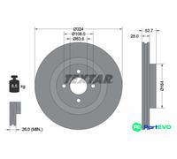 TEXTAR 2 X BRAKE DISC 92146400 FOR FORD