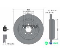 TEXTAR 2 X BRAKE DISC 92150903 FOR MERCEDES-BENZ