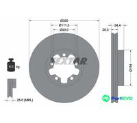 TEXTAR 2 X BRAKE DISC 92151903