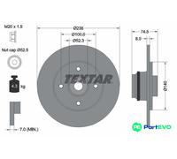 TEXTAR 2 X BRAKE DISC 92154003 FOR RENAULT