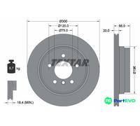 TEXTAR 2 X BRAKE DISC 92154903 FOR BMW