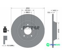 TEXTAR 2 X BRAKE DISC 92159503 FOR AUDI