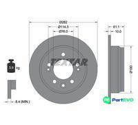 TEXTAR 2 X BRAKE DISC 92161703 FOR HYUNDAI KIA