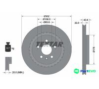 TEXTAR 2 X BRAKE DISC 92168305 FOR VOLVO