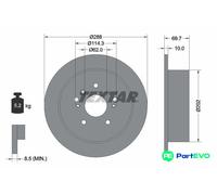 TEXTAR 2 X BRAKE DISC 92171603 FOR TOYOTA LEXUS
