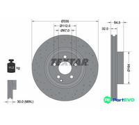 TEXTAR 2 X BRAKE DISC 92171905 FOR MERCEDES-BENZ