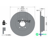 TEXTAR 2 X BRAKE DISC 92176503 FOR MERCEDES-BENZ