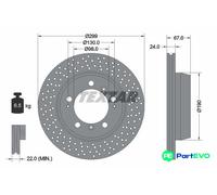 TEXTAR 2 X BRAKE DISC 92176705 FOR PORSCHE