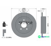 TEXTAR 2 X BRAKE DISC 92177403 FOR JEEP