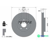 TEXTAR 2 X BRAKE DISC 92184803 FOR HONDA