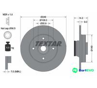 TEXTAR 2 X BRAKE DISC 92194103 FOR CITROËN PEUGEOT