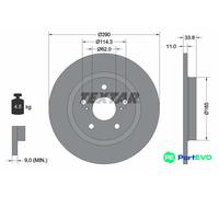 TEXTAR 2 X BRAKE DISC 92195200 FOR TOYOTA