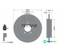 TEXTAR 2 X BRAKE DISC 92197803 FOR MAZDA FORD USA