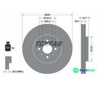 TEXTAR 2 X BRAKE DISC 92202203 FOR ABARTH