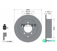 TEXTAR 2 X BRAKE DISC 92202903 FOR CHRYSLER DODGE JEEP