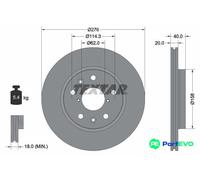 TEXTAR 2 X BRAKE DISC 92204703 FOR SUZUKI