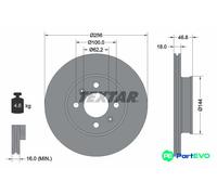 TEXTAR 2 X BRAKE DISC 92204900 FOR HYUNDAI