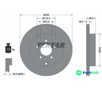TEXTAR 2 X BRAKE DISC 92223603 FOR MAZDA