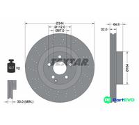 TEXTAR 2 X BRAKE DISC 92224605 FOR MERCEDES-BENZ