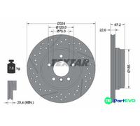 TEXTAR 2 X BRAKE DISC 92231203 FOR BMW