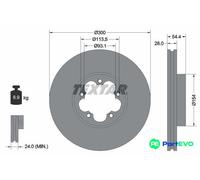 TEXTAR 2 X BRAKE DISC 92231500