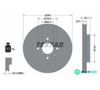 TEXTAR 2 X BRAKE DISC 92232803 FOR SUZUKI
