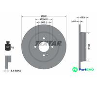TEXTAR 2 X BRAKE DISC 92242203 FOR HYUNDAI KIA