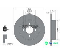 TEXTAR 2 X BRAKE DISC 92242303 FOR SUZUKI