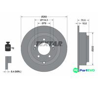 TEXTAR 2 X BRAKE DISC 92244403 FOR KIA
