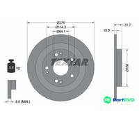 TEXTAR 2 X BRAKE DISC 92252603 FOR HONDA