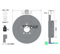 TEXTAR 2 X BRAKE DISC 92253925 FOR BMW