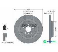 TEXTAR 2 X BRAKE DISC 92254505 FOR MERCEDES-BENZ
