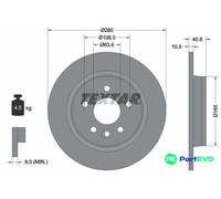 TEXTAR 2 X BRAKE DISC 92255603 FOR FORD VOLVO