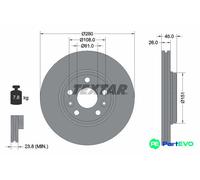 TEXTAR 2 X BRAKE DISC 92257903 FOR MERCEDES-BENZ RENAULT