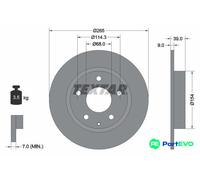 TEXTAR 2 X BRAKE DISC 92267703 FOR MAZDA