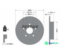 TEXTAR 2 X BRAKE DISC 92268403 FOR SUZUKI