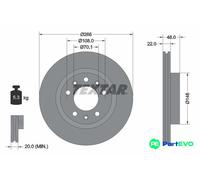 TEXTAR 2 X BRAKE DISC 92269003 FOR PEUGEOT
